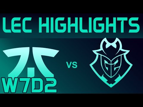 FNC vs G2 Highlights LEC Spring 2020 W7D2 Fnatic vs G2 Esports LEC Highlights 2020 by Onivia