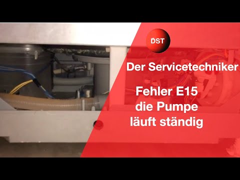 Error E15 Pump is constantly running - How to remove the water