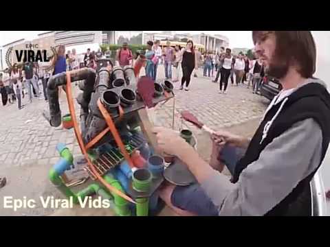 BEST PIPE DRUMMER COVER STREET PERFORMER | STREET DRUMMER | HD 2017