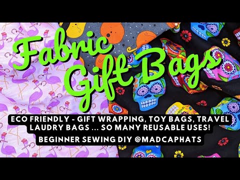 Learn how to Sew Eco Friendly Fabric Gift Bags: A Beginner's Guide to a Perfect Holiday Gift Wrap