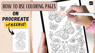 How to Use Coloring Pages in Procreate | Beginner Tutorial