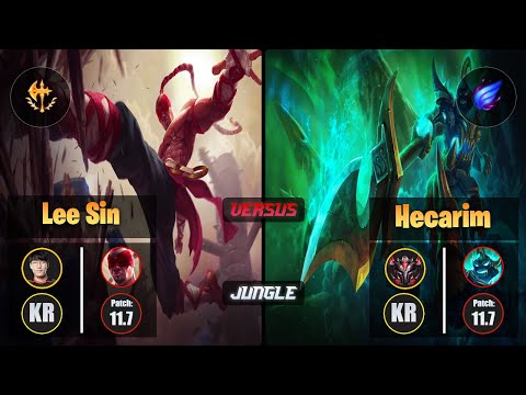 Tarzan LEE SIN (Jungle) [Conqueror] VS HECARIM - Grandmaster KR Patch 11.7