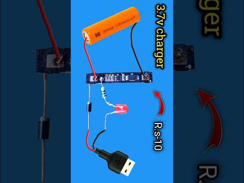 3.7v Charger // How to make Lithium ion battery charger #shorts #experiment