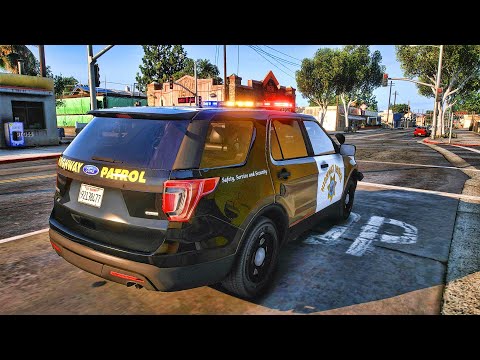 Playing GTA 5 As A POLICE OFFICER Highway Patrol| CHP| GTA 5 Lspdfr Mod|