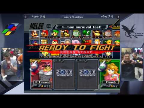 Super SmashNest 7 Losers Quarters - Rustin (Peach) Vs. eBay (Falcon) - SSBM