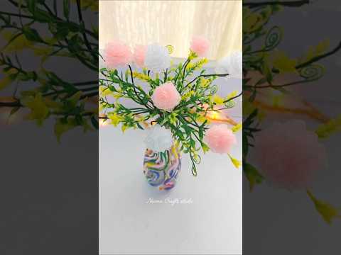 Diy Ribbon Flowers for Room Decor #viral #diy #shorts #trending #craft #roomdecor #aesthetic