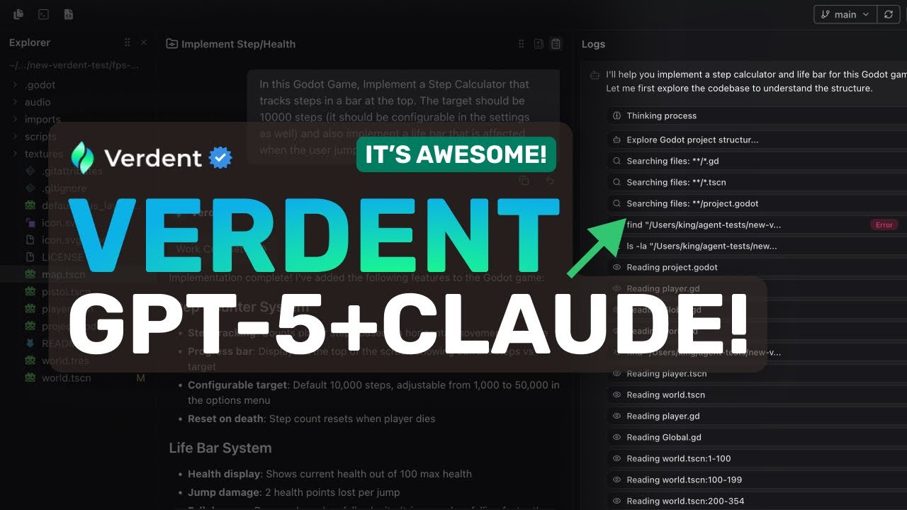 Verdent & VS Code Extension: This IS SO GOOD! This AI Coding AGENT combines GPT-5 & Claude!