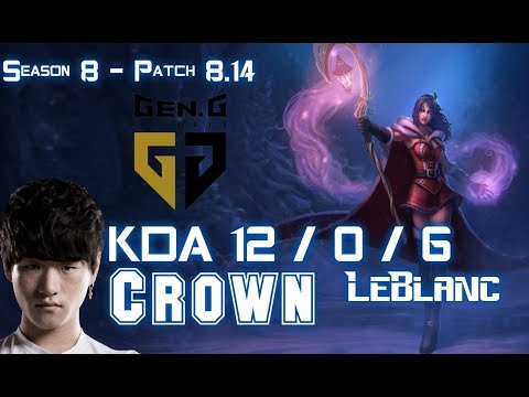 GEN Crown LEBLANC vs Faker ZOE Mid - Patch 8.14 KR Ranked