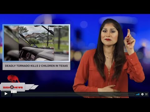 Deadly tornado kills 2 children in Texas (ASL - 4.14.19)