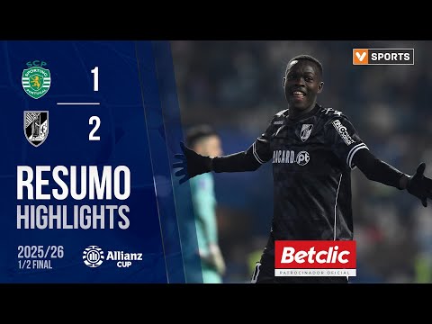 Resumo: Sporting 1-2 Vitória SC (Taça da Liga 25/26 - Meias-Finais)
