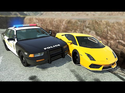 POLICE CHASE ON A CLIFF EDGE! - BeamNG Drive Multiplayer
