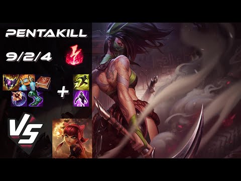 MID Akali vs Annie [PENTAKILL] - EU Challenger Patch 25.S2.1