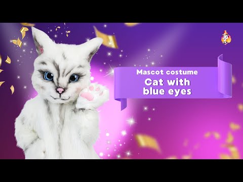 Cat with blue eyes Mascot Costume