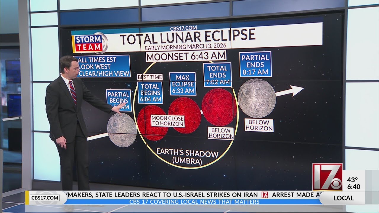 How to see the total lunar eclipse Tuesday in NC
