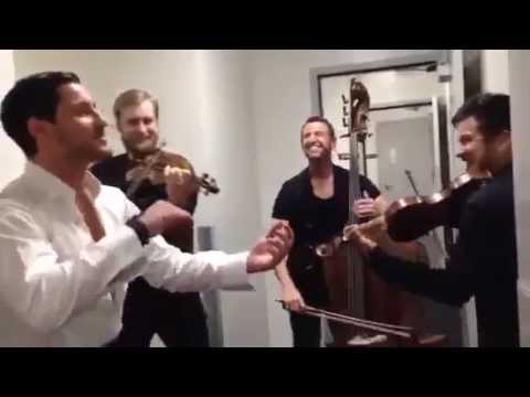 Val with Jamming backstage at Dancing with the Stars week 10