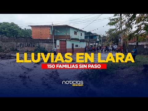 ¡INCOMUNICADOS EN LARA! Colapsa pasarela por fuertes lluvias y deja 150 familias sin paso