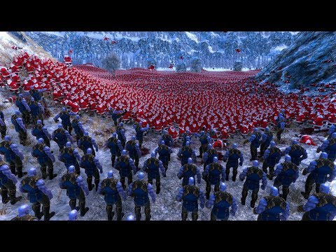 100 THANOS vs 40000 SANTA CLAUS - Ultimate Epic Battle Simulator