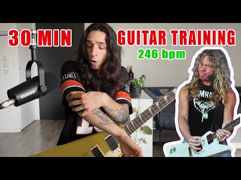 This is how I reach 246 BPM downpicking like James Hetfield - 30 MIN GUITAR TRAINING