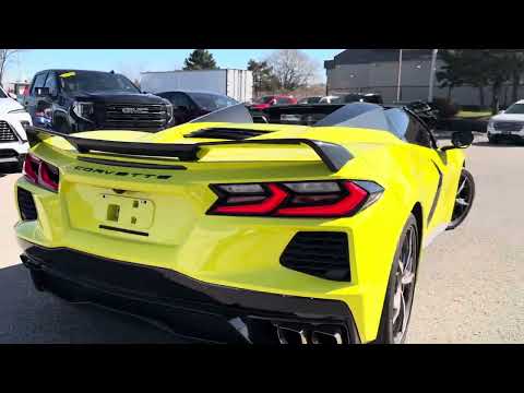 2021 Chevrolet Corvette Stingray Convertible 3LT in Yellow for sale at Boyer Pickering Chevrolet Cadillac Buick GMC Ltd. in Pickering, ON