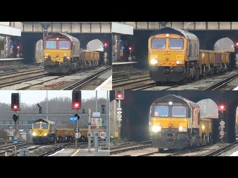 (HD) *Thrashes + Tones* Class 66s on Engineers Trains @ Tonbridge  5/1/19