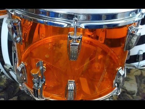 Ludwig Amber Vistalite 10X14 Tom Converted Into A Snare