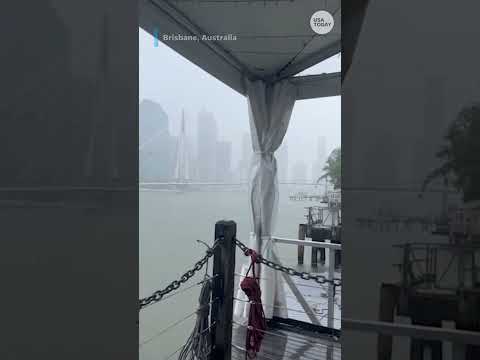 Videos show Tropical Storm Alfred lashing parts of coastal Australia #Shorts