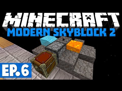 Minecraft Modern Skyblock 2 - Making Redstone & Automatic Cobblestone! #6 [1.12.2 Modded Skyblock]