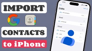 How to Import Google Contacts to iPhone? - Import Google Contacts to iCloud on iPhone.