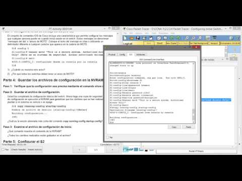 2.2.3.4 Packet Tracer   Configuring Initial Switch Settings-CCNAv1-2017