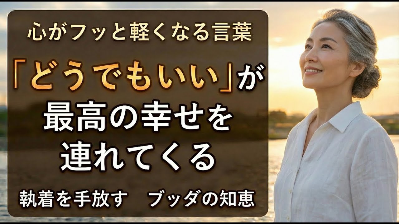 もう頑張らなくていい。「どうでもいい」で心がふっと軽くなる｜ブッダの教え