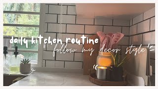Kitchen Cleaning Motivation • Organize farmhouse minimal decor style #shopeefind #dailyvlog