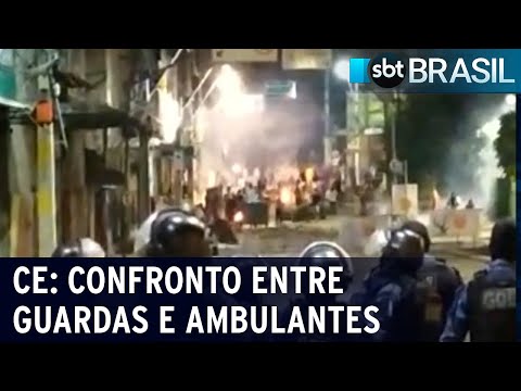 Pessoa morre em conflito entre ambulantes e Guarda Municipal de Fortaleza | SBT Brasil (18/08/21)