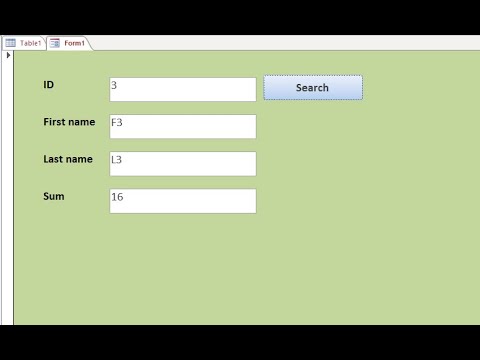 Create a Search Button on your Form in Microsoft Access using VBA