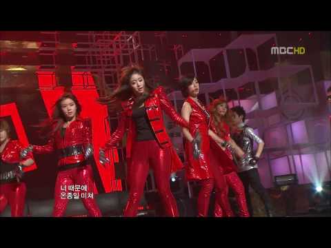 [1080p HD][100410] T-ara - I go crazy because of you @ Music Core Live