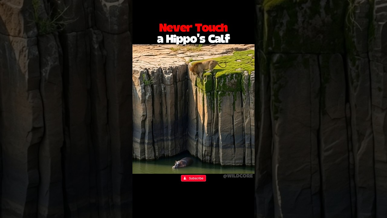 Don’t Ever Attack a Baby Hippo #hippo #wildlife #animalshorts #nature