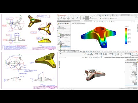 Solidworks Tutorial: Solidworks Model Mania 2020 Phase-1 and Phase-2 with Simulation