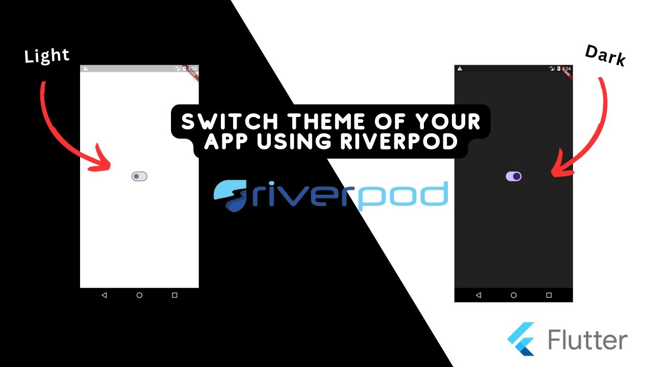 Update Flutter Theme using Riverpod State Management | Dark Mode in Flutter | Flutter UI