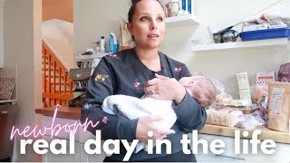 REAL DAY IN THE LIFE OF WITH A NEWBORN | mom of 3