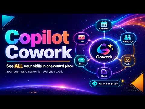 Copilot Cowork: Your Skills Dashboard Copilot Cowork: Your Skills Dashboard