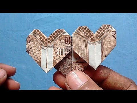 Triple Heart Made of NEW 10 Rupees Note | SuryaOrigami