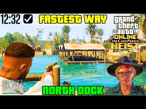 Cayo Perico Heist NORTH DOCK Approach (Fastest & Easiest) SOLO FULL STEALTH With No Alert GUIDE