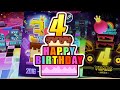 Rolling Sky - 4 Birthday Levels (Birthday Party,4th Anniversary,Happy Birthday,Anniversary)