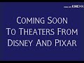 Coming Soon To Theaters From Disney And Pixar 1998 Bumper