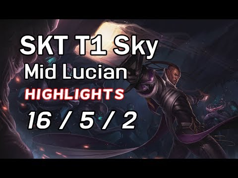 SKT T1 Sky Mid Lucian 16/5/2 VS Taliyah | Highlights