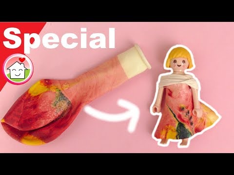 Playmobil deutsch - Pimp my PLAYMOBIL - Kleidung aus Luftballons - DIY für Kinder