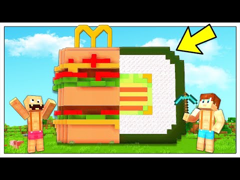 METÁ CASA MCDONALD'S CONTRO METÁ CASA SUSHI! - Minecraft ITA
