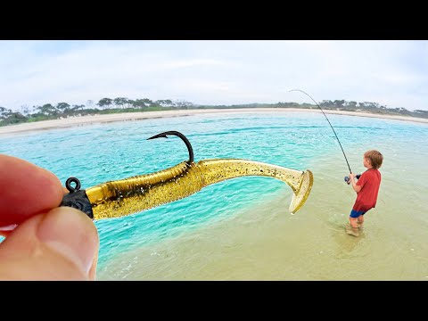 Father VS Son Beach Fishing