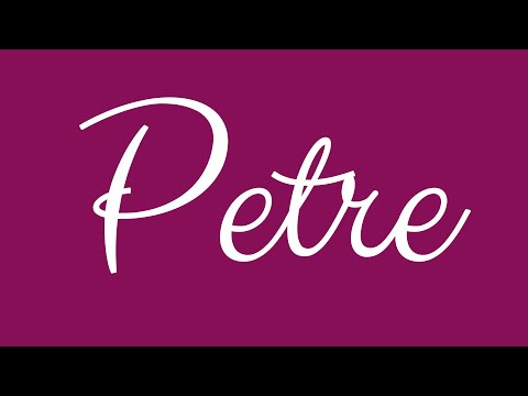 Learn how to Write the Name Petre Signature Style in Cursive Writing