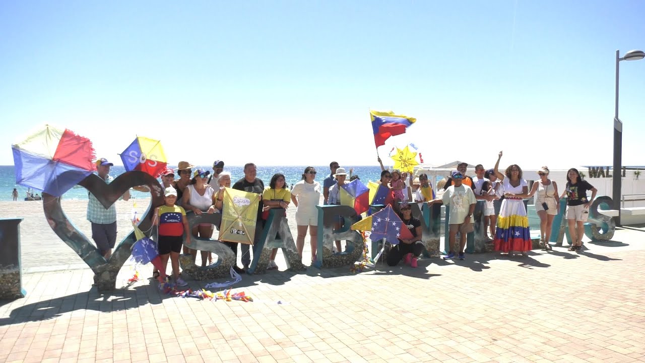 Manifestación de los vecinos de Venezuela