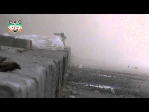 استهداف لواء أسود الغوطة بقاذف آر بي جي دبابة على حاجز لقوات النظام في مدينة دوما في ريف دمشق